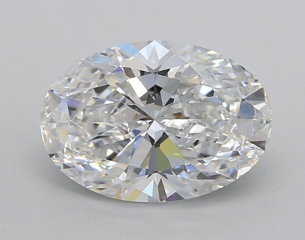 3.28 Carat Oval Shaped, Excellent Cut, D Color, VVS2 Clarity, IGI Certified Lab Grown Diamond