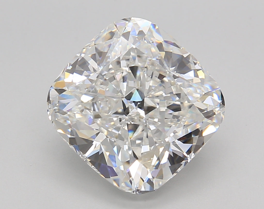 5.02 Carat Cushion Shaped, Ideal Cut, E Color, VVS2 Clarity, IGI Certified Lab Grown Diamond