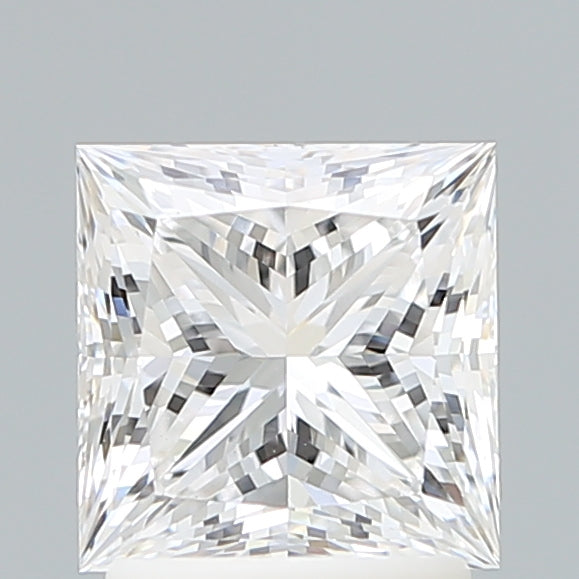 2.10 Carat Princess Shaped, Ideal Cut, E Color, VVS2 Clarity, IGI Certified Lab Grown Diamond