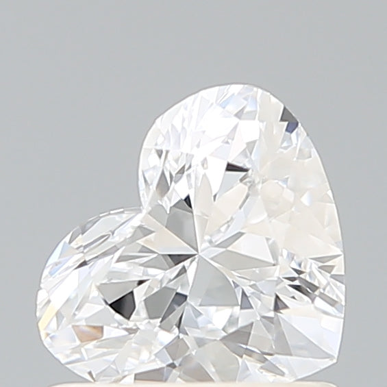 0.90 Carat Heart Shaped, Ideal Cut, D Color, VVS2 Clarity, IGI Certified Lab Grown Diamond
