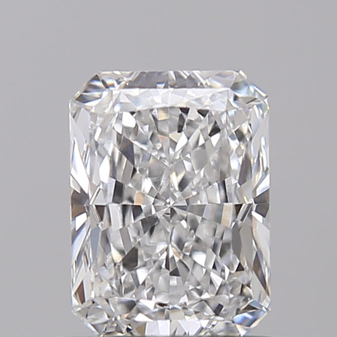 0.90 Carat Radiant Shaped, Ideal Cut, D Color, VVS2 Clarity, IGI Certified Lab Grown Diamond