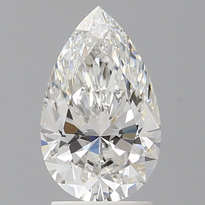 2.10 Carat Pear Shaped, Ideal Cut, F Color, VVS2 Clarity, IGI Certified Lab Grown Diamond