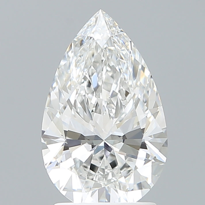 2.10 Carat Pear Shaped, Ideal Cut, E Color, VVS2 Clarity, IGI Certified Lab Grown Diamond