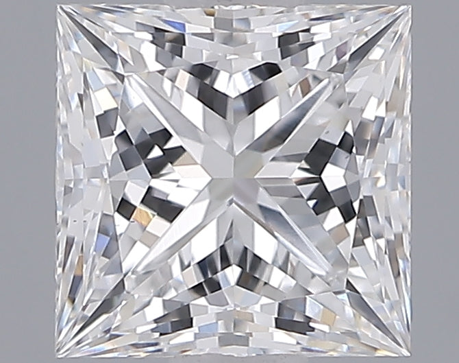 1.54 Carat Princess Shaped, Ideal Cut, D Color, VS1 Clarity, IGI Certified Lab Grown Diamond