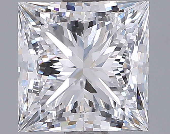 1.50 Carat Princess Shaped, Ideal Cut, D Color, VVS2 Clarity, IGI Certified Lab Grown Diamond
