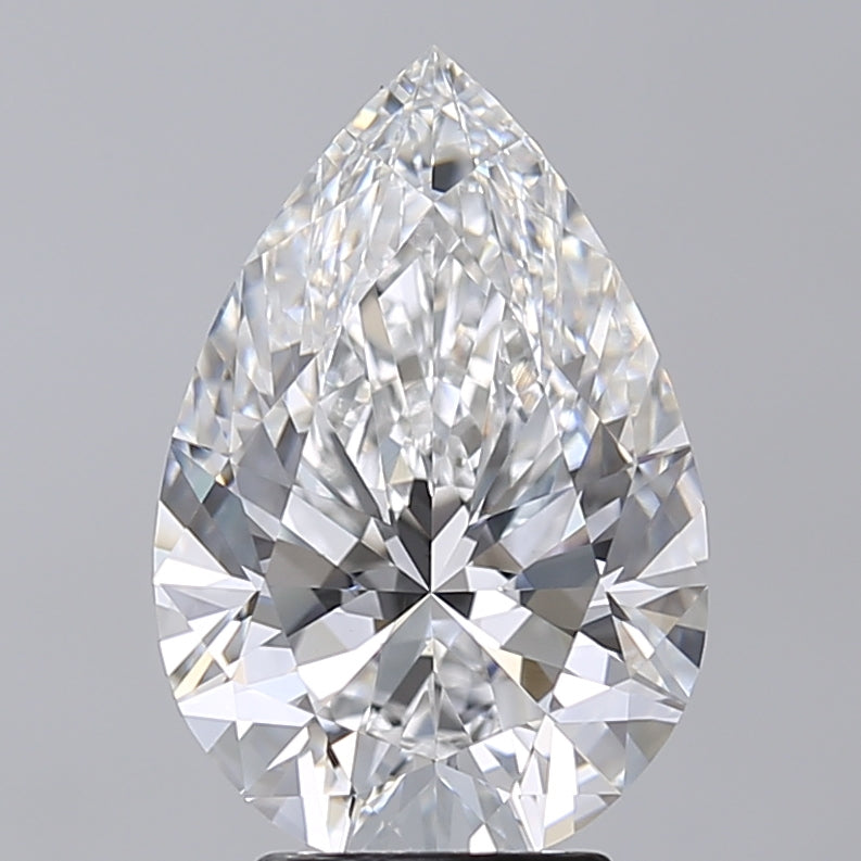 4.02 Carat Pear Shaped, Very Good Cut, E Color, VVS2 Clarity, IGI Certified Lab Grown Diamond