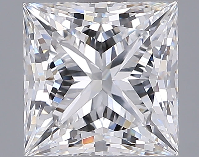 2.05 Carat Princess Shaped, Ideal Cut, D Color, VVS2 Clarity, IGI Certified Lab Grown Diamond