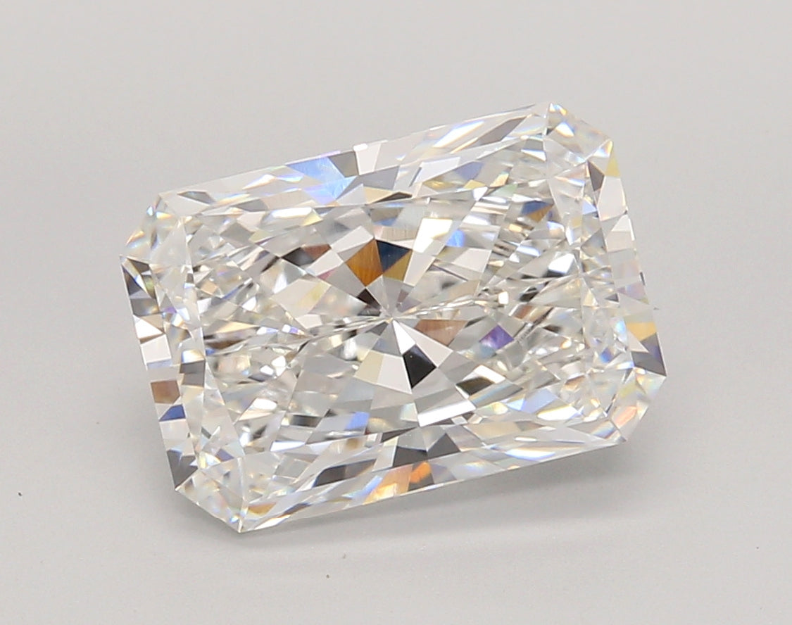 4.06 Carat Radiant Shaped, Ideal Cut, E Color, VVS2 Clarity, IGI Certified Lab Grown Diamond