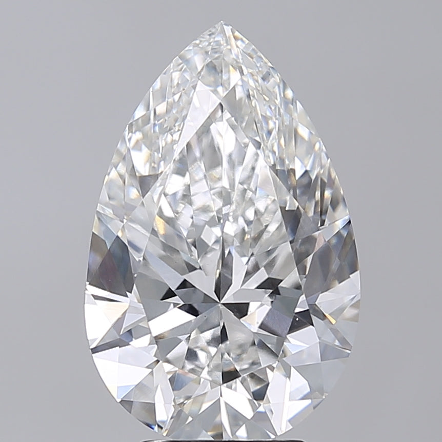 5.01 Carat Pear Shaped, Excellent Cut, F Color, VS1 Clarity, IGI Certified Lab Grown Diamond