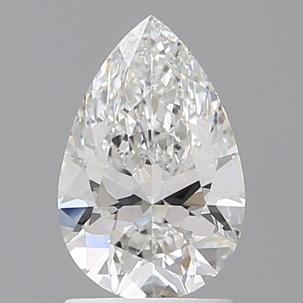 1.60 Carat Pear Shaped, Ideal Cut, D Color, VVS2 Clarity, IGI Certified Lab Grown Diamond