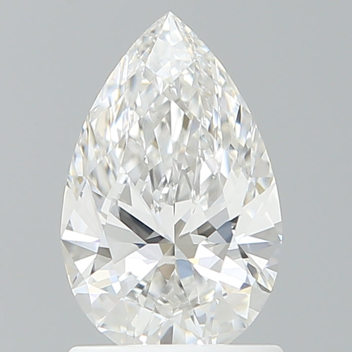 1.26 Carat Pear Shaped, Ideal Cut, E Color, VVS2 Clarity, IGI Certified Lab Grown Diamond