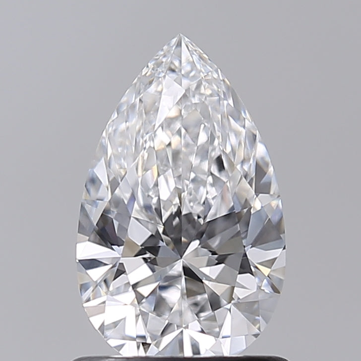 0.90 Carat Pear Shaped, Excellent Cut, D Color, VVS2 Clarity, IGI Certified Lab Grown Diamond