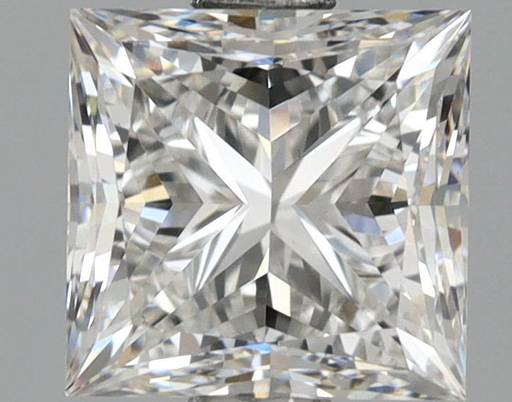 1.55 Carat Princess Shaped, Ideal Cut, F Color, VS1 Clarity, IGI Certified Lab Grown Diamond