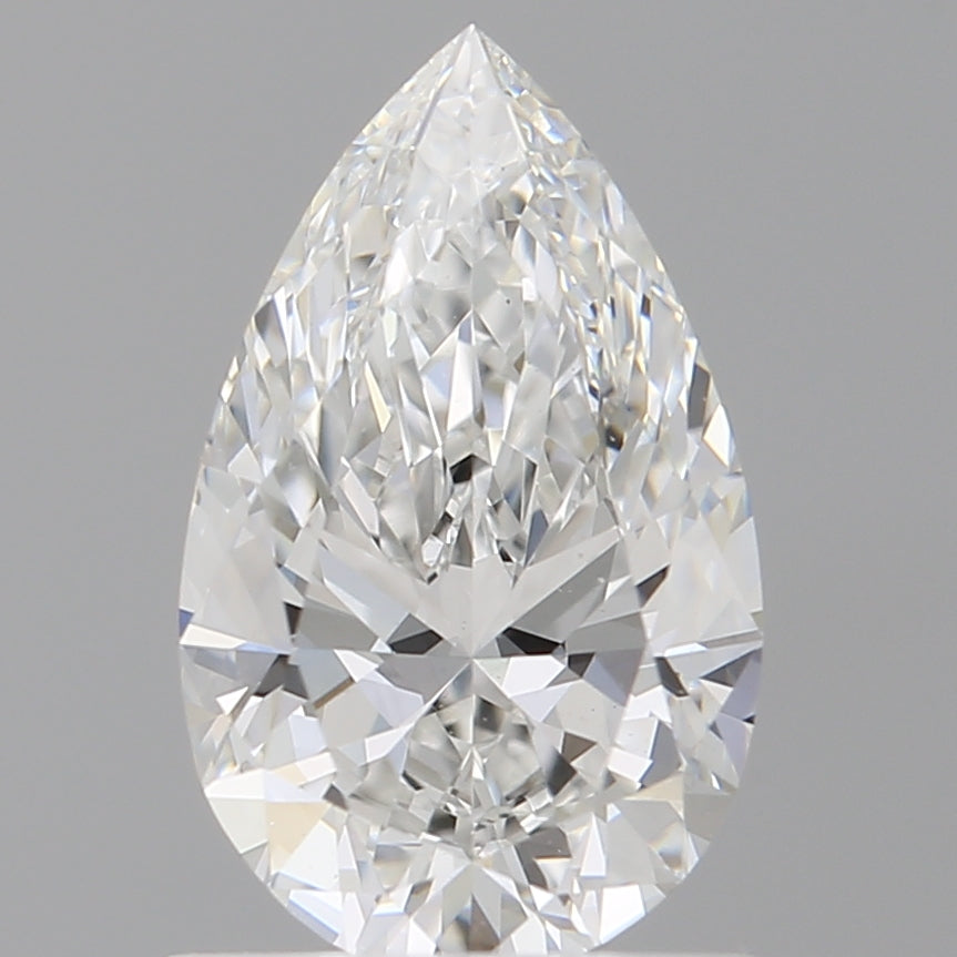 1.10 Carat Pear Shaped, Ideal Cut, E Color, VVS2 Clarity, IGI Certified Lab Grown Diamond