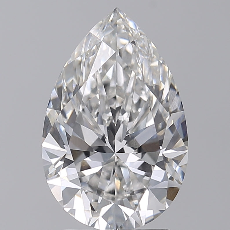 3.01 Carat Pear Shaped, Ideal Cut, G Color, VS1 Clarity, IGI Certified Lab Grown Diamond