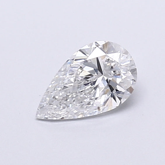 0.55 Carat Pear Shaped, Very Good Cut, D Color, VVS2 Clarity, IGI Certified Lab Grown Diamond