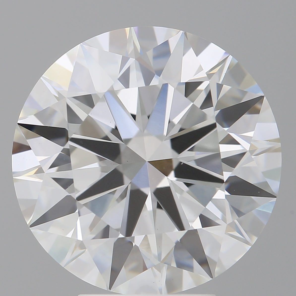 6.07 Carat Round Shaped, Excellent Cut, F Color, VVS2 Clarity, IGI Certified Lab Grown Diamond