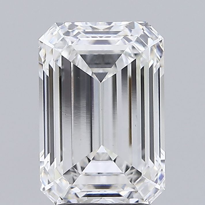 3.09 Carat Emerald Shaped, Ideal Cut, F Color, VS1 Clarity, IGI Certified Lab Grown Diamond