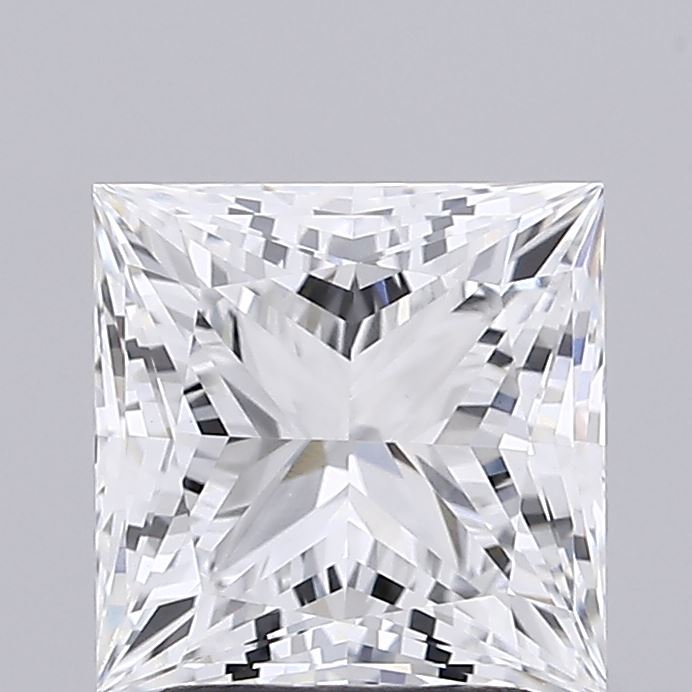 2.31 Carat Princess Shaped, Ideal Cut, E Color, VVS2 Clarity, IGI Certified Lab Grown Diamond