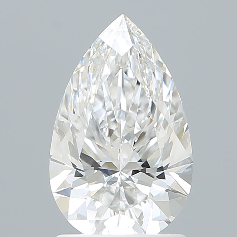 1.60 Carat Pear Shaped, Excellent Cut, E Color, VVS2 Clarity, IGI Certified Lab Grown Diamond