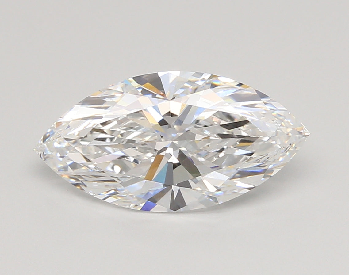 3.05 Carat Marquise Shaped, Ideal Cut, E Color, VS1 Clarity, IGI Certified Lab Grown Diamond