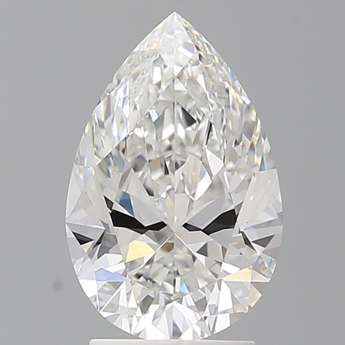 2.55 Carat Pear Shaped, Ideal Cut, E Color, VVS2 Clarity, IGI Certified Lab Grown Diamond