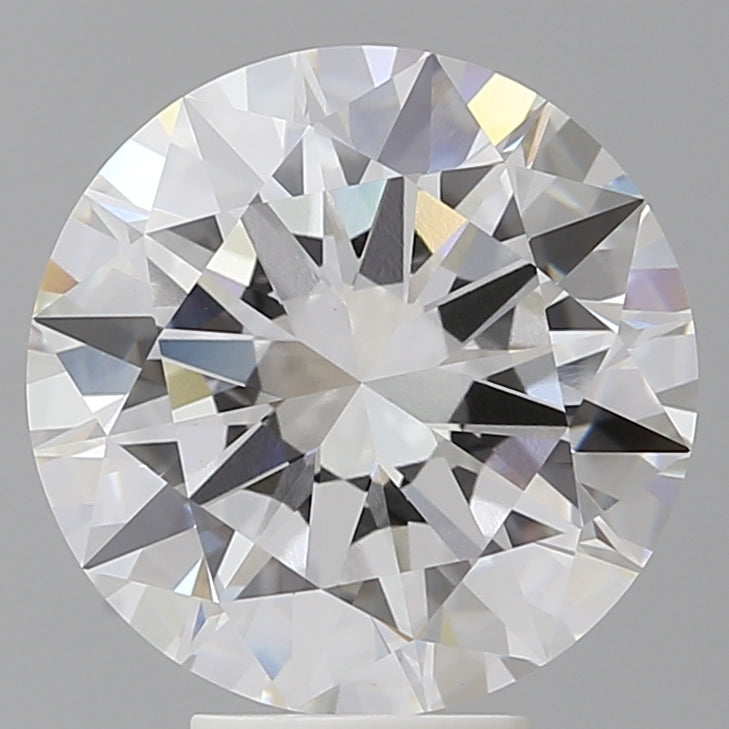 6.09 Carat Round Shaped, Excellent Cut, F Color, VVS2 Clarity, IGI Certified Lab Grown Diamond
