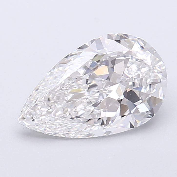 2.00 Carat Pear Shaped, Very Good Cut, D Color, VS1 Clarity, IGI Certified Lab Grown Diamond