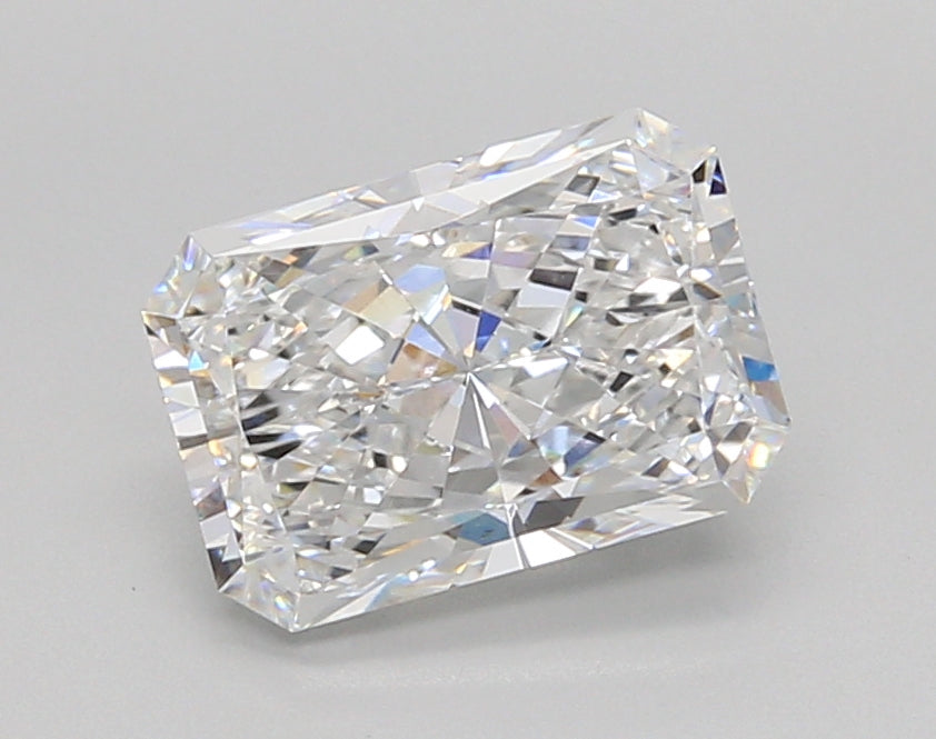 2.00 Carat Radiant Shaped, Ideal Cut, D Color, VVS2 Clarity, IGI Certified Lab Grown Diamond