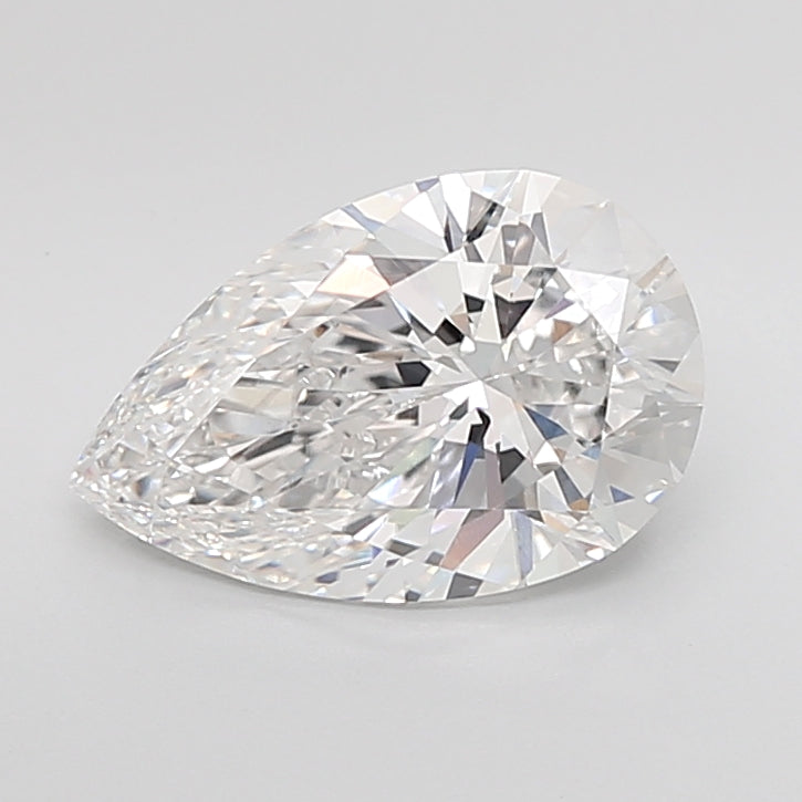 3.25 Carat Pear Shaped, Ideal Cut, E Color, VVS2 Clarity, IGI Certified Lab Grown Diamond