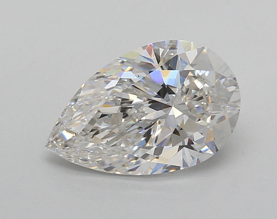2.03 Carat Pear Shaped, Ideal Cut, F Color, VS1 Clarity, IGI Certified Lab Grown Diamond