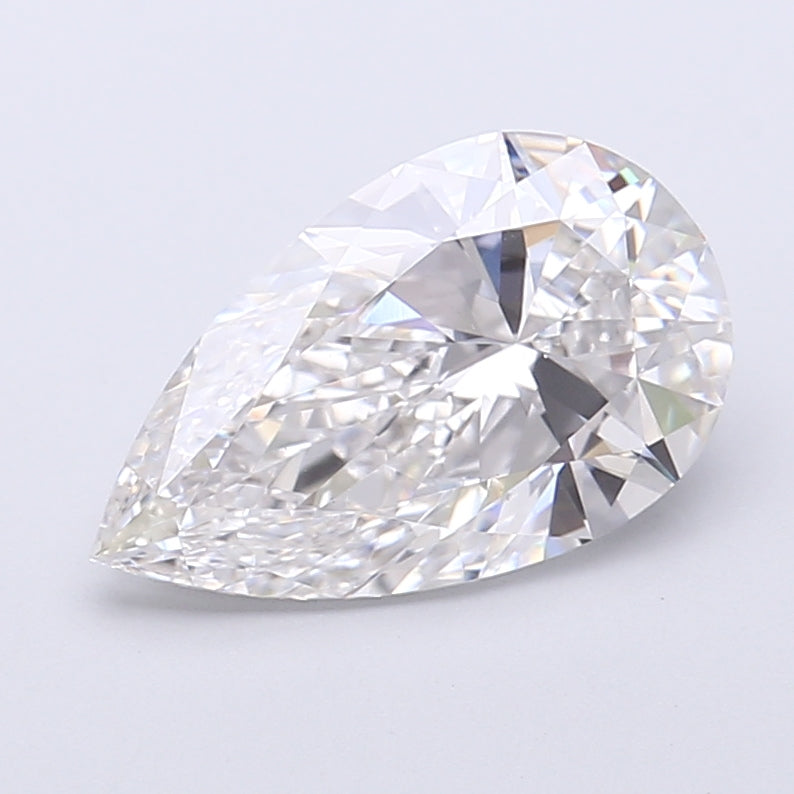2.25 Carat Pear Shaped, Very Good Cut, E Color, VS1 Clarity, IGI Certified Lab Grown Diamond