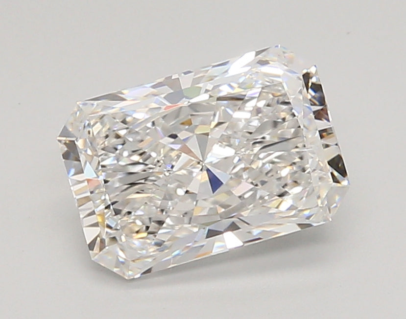 2.06 Carat Radiant Shaped, Ideal Cut, E Color, VVS1 Clarity, IGI Certified Lab Grown Diamond