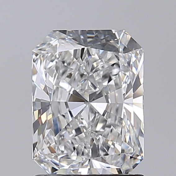 1.48 Carat Radiant Shaped, Excellent Cut, E Color, VVS2 Clarity, IGI Certified Lab Grown Diamond