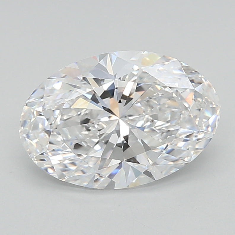 2.05 Carat Oval Shaped, Ideal Cut, D Color, VVS2 Clarity, IGI Certified Lab Grown Diamond