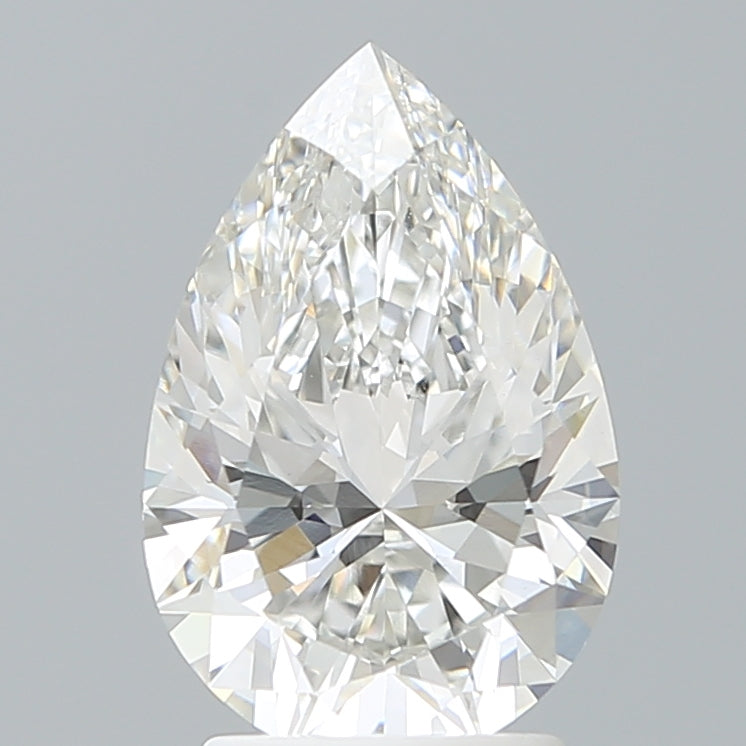 2.58 Carat Pear Shaped, Ideal Cut, F Color, VVS2 Clarity, IGI Certified Lab Grown Diamond