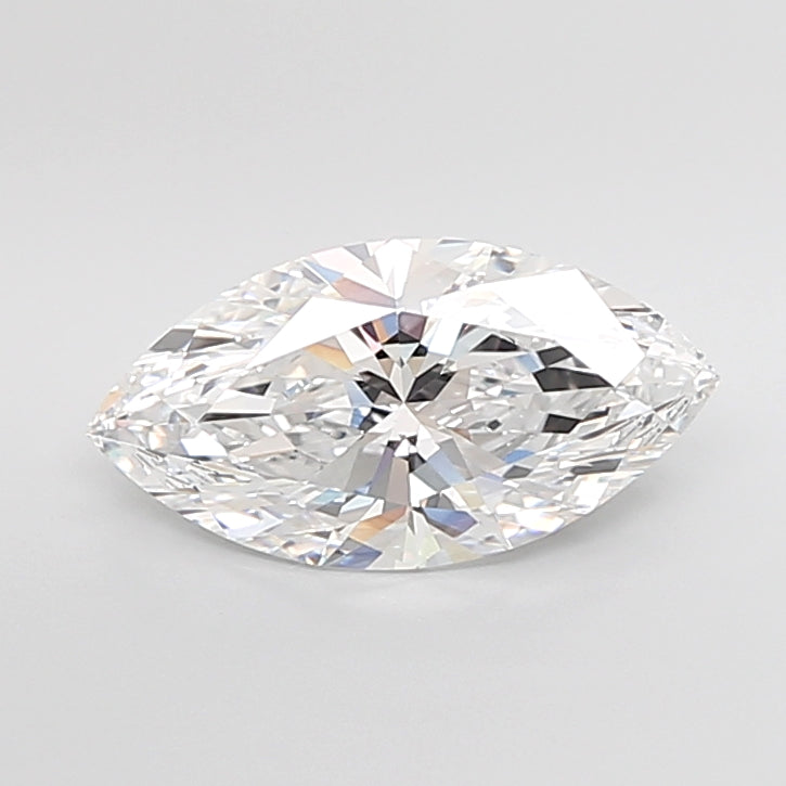 4.08 Carat Marquise Shaped, Ideal Cut, D Color, VVS2 Clarity, IGI Certified Lab Grown Diamond