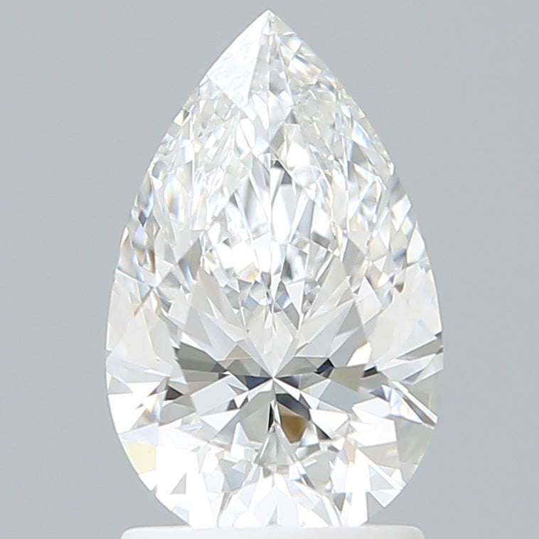 1.68 Carat Pear Shaped, Ideal Cut, E Color, VVS2 Clarity, IGI Certified Lab Grown Diamond