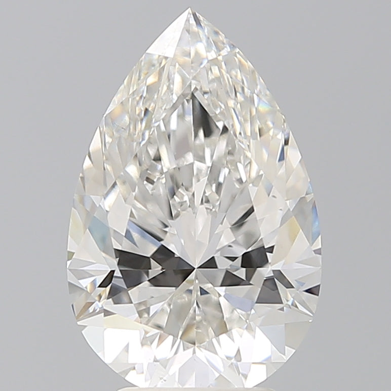 4.10 Carat Pear Shaped, Excellent Cut, G Color, VS1 Clarity, IGI Certified Lab Grown Diamond