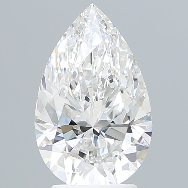 3.17 Carat Pear Shaped, Ideal Cut, E Color, VS1 Clarity, IGI Certified Lab Grown Diamond