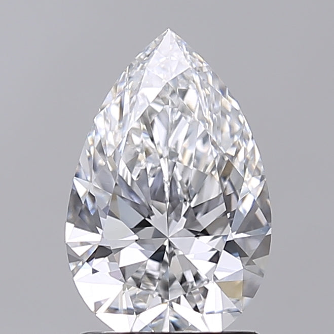 1.52 Carat Pear Shaped, Excellent Cut, D Color, VVS2 Clarity, IGI Certified Lab Grown Diamond