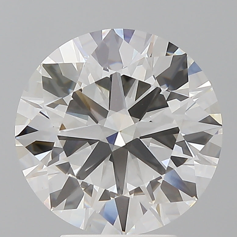 4.03 Carat Round Shaped, Ideal Cut, F Color, VVS2 Clarity, IGI Certified Lab Grown Diamond