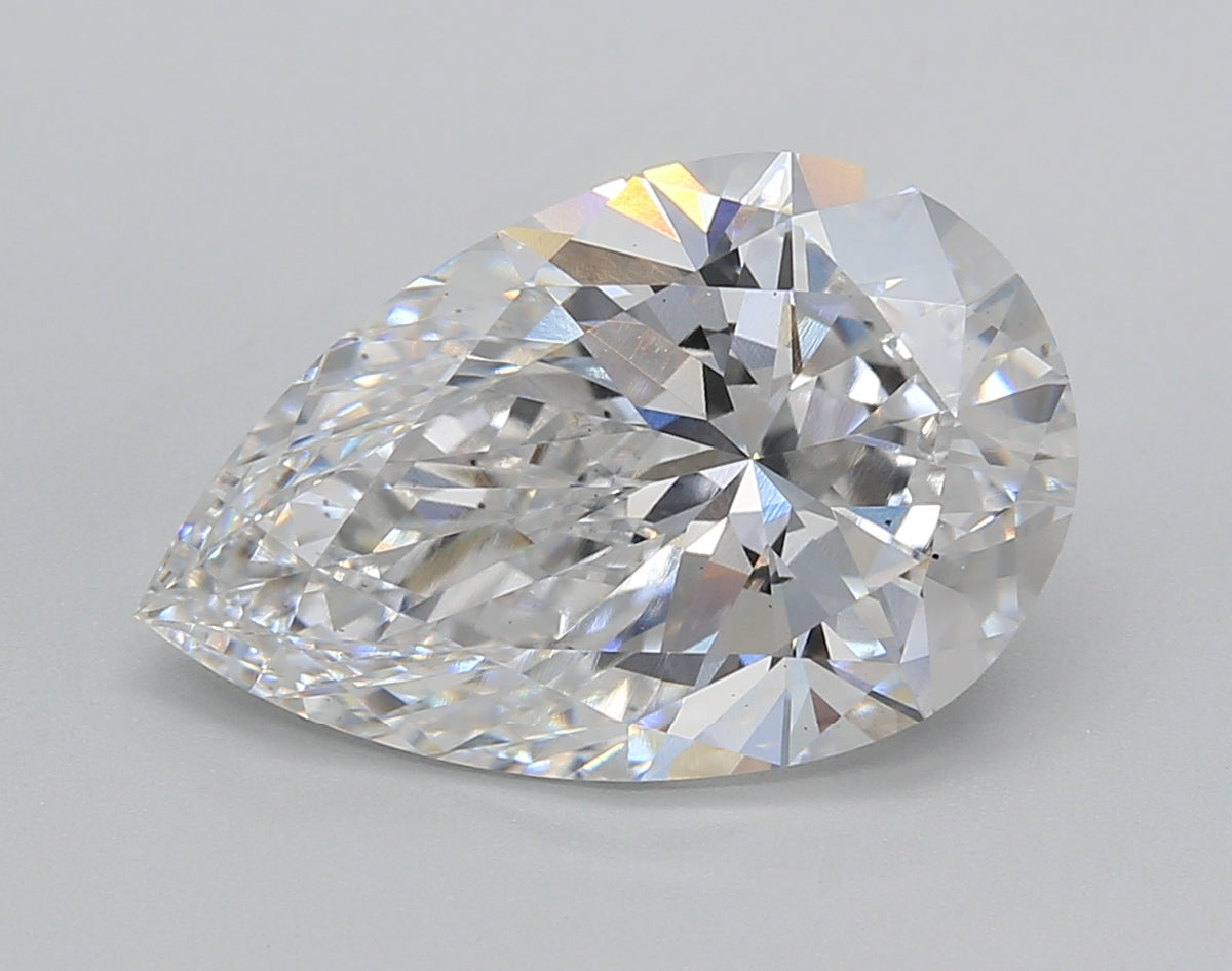 5.03 Carat Pear Shaped, Excellent Cut, E Color, VS1 Clarity, IGI Certified Lab Grown Diamond