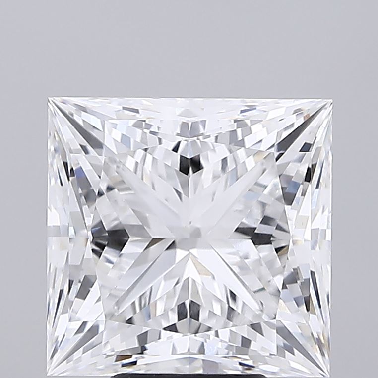 6.50 Carat Princess Shaped, Ideal Cut, D Color, VS1 Clarity, IGI Certified Lab Grown Diamond