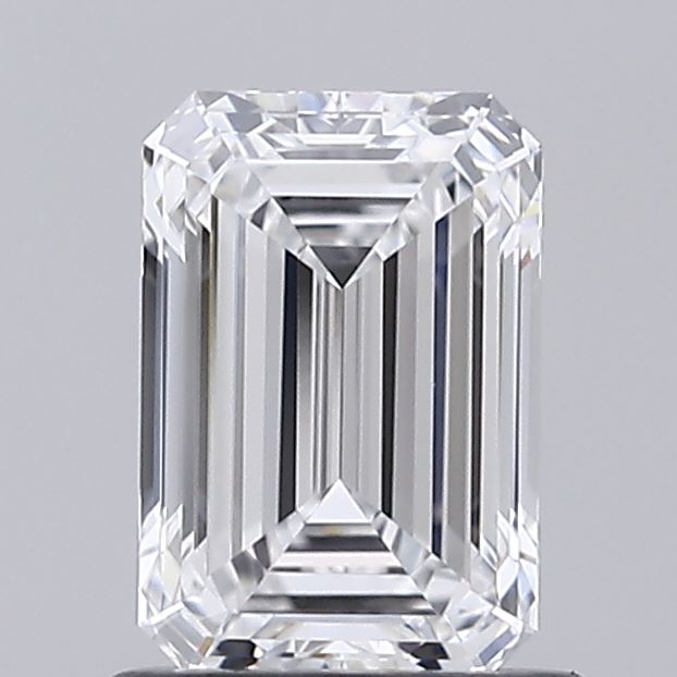 1.01 Carat Emerald Shaped, Ideal Cut, D Color, FL Clarity, IGI Certified Lab Grown Diamond