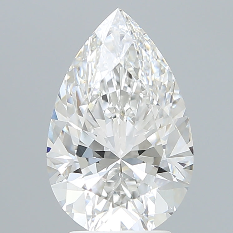 3.50 Carat Pear Shaped, Excellent Cut, F Color, VVS2 Clarity, IGI Certified Lab Grown Diamond