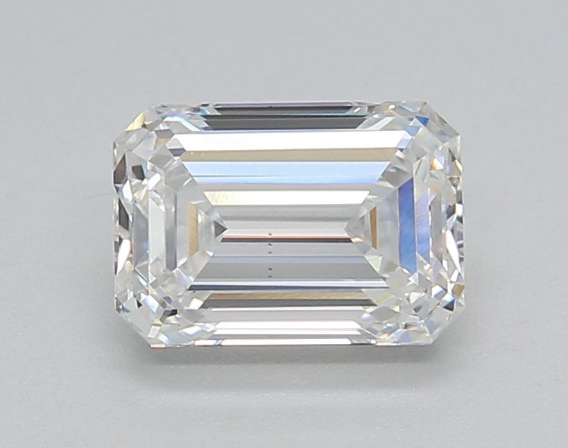 1.51 Carat Emerald Shaped, Excellent Cut, D Color, VS1 Clarity, IGI Certified Lab Grown Diamond