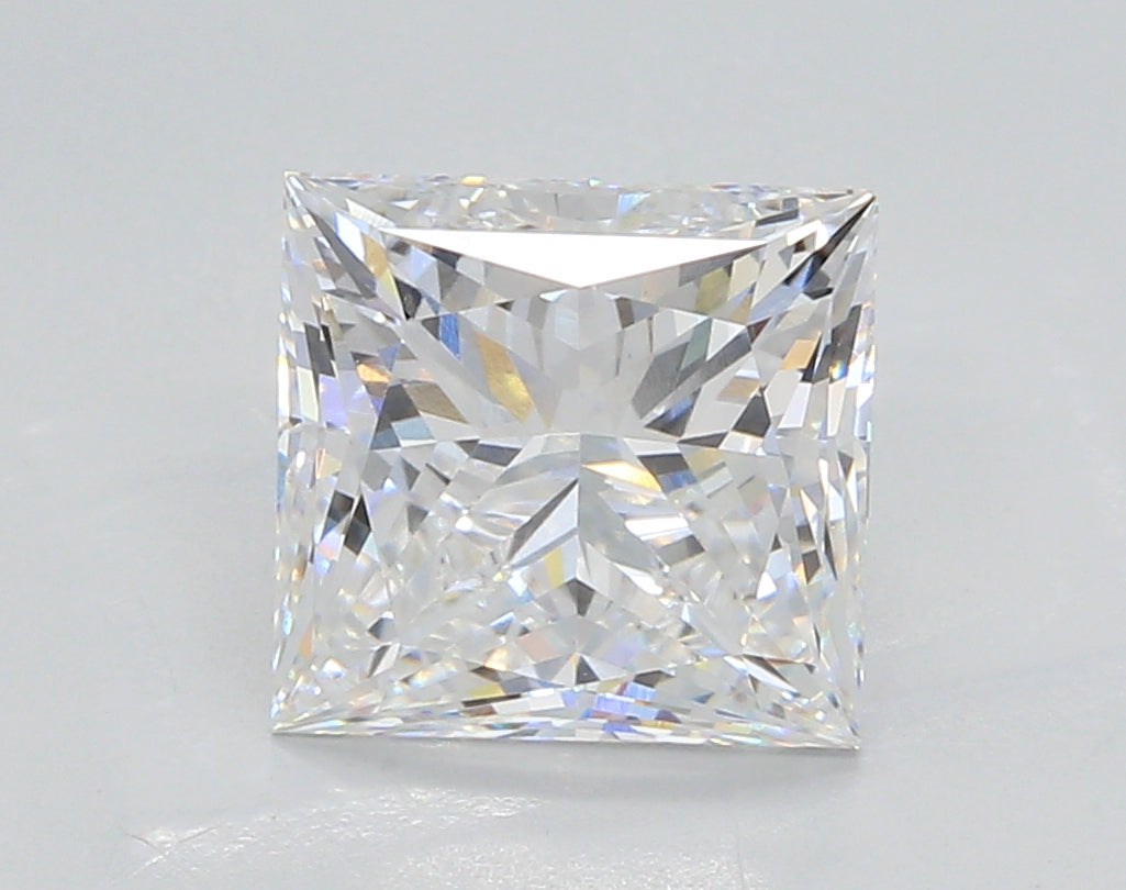 3.52 Carat Princess Shaped, Ideal Cut, E Color, VVS2 Clarity, GIA Certified Lab Grown Diamond