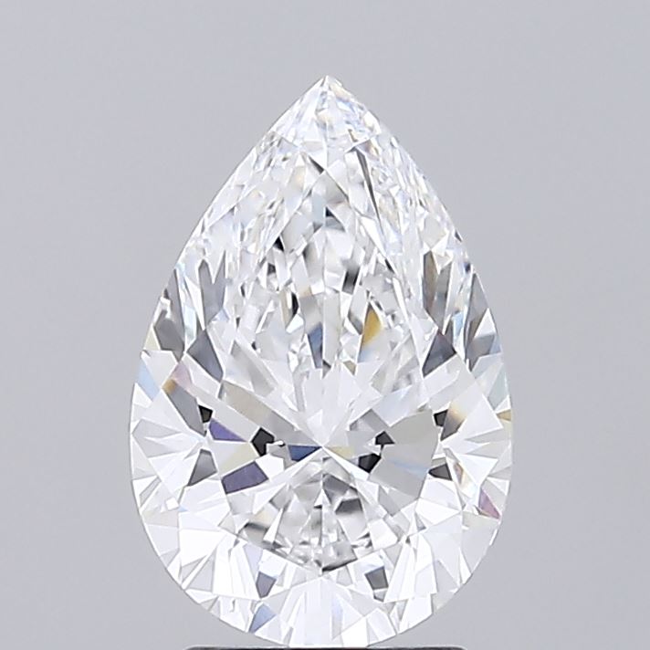 3.00 Carat Pear Shaped, Excellent Cut, D Color, VVS1 Clarity, IGI Certified Lab Grown Diamond