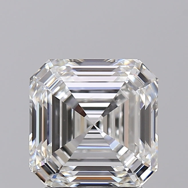 2.11 Carat Asscher Shaped, Ideal Cut, E Color, VVS2 Clarity, IGI Certified Lab Grown Diamond